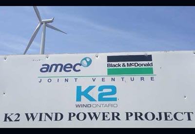 K2 Wind Power Project in Ontario Starts Operation