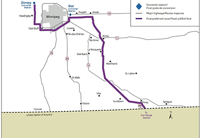 Manitoba Hydro Releases Final Preferred Route for MMTP