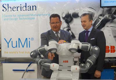 ABB and Sheridan College Unveil Canada’s First YuMi Robot