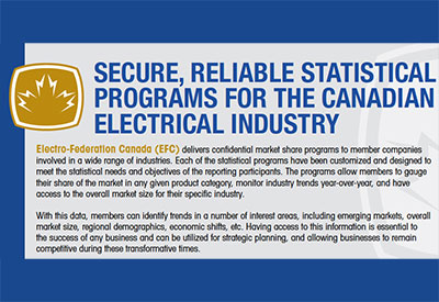 A New Statistical Programs Brochure for the Canadian Electrical Industry