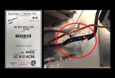 Northern Cables Inc. Recalls Two Conductor #12 AWG AC90 Cable