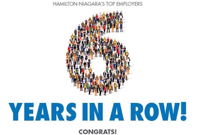 Horizon Utilities Wins Hamilton-Niagara Top Employers Award for Sixth Year