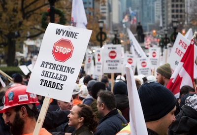 Ontario Trades to Protest Schedule 17 on February 21