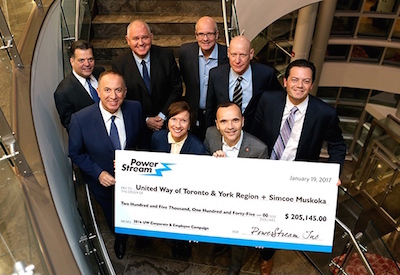 PowerStream Donates $205,000 to United Way