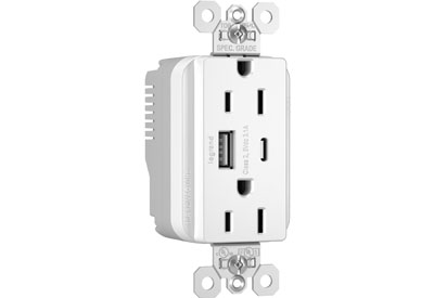 Legrand PlugTail Commercial Specification Grade USB Charging Receptacles