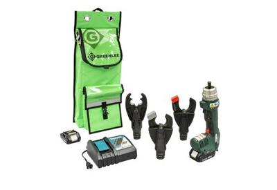 GRE-6 Multi-Tool with D3O Crimper, ACSR & Cu/AL Cutting Heads, 120V Charger from Greenlee
