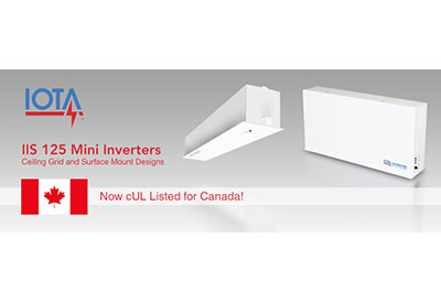 IOTA IIS 125 Inverters Now cUL Listed for Canada