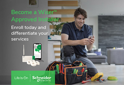 Schneider EIN Nov30 Advertorial WEBSITE Wiser installer e newsletter 400x275