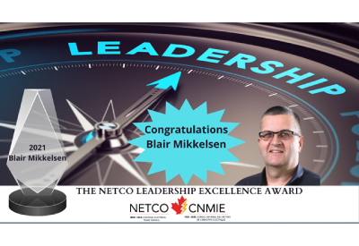 Blair Mikkelsen Awarded 2021 National Electrical Trade Council Leadership Excellence Award