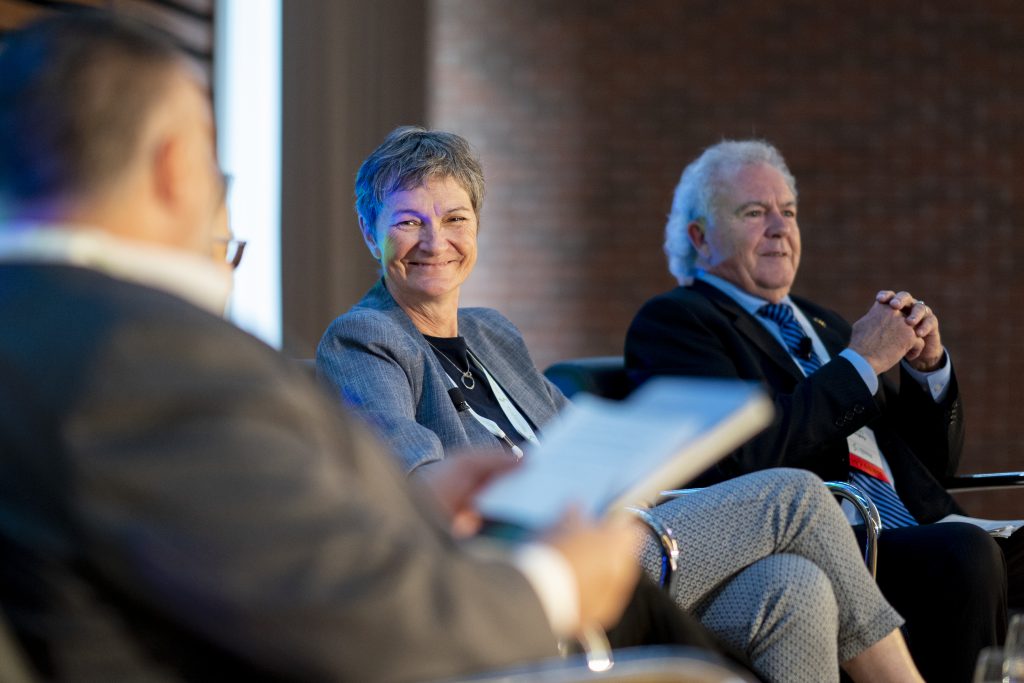 Carol Dayment alongside Dan Quigley, photographed during the two days of the EHRC Agents of Change event at the Toronto Reference Library in Toronto, Ont. on October 13, 2022. (Photo by Peter Power)