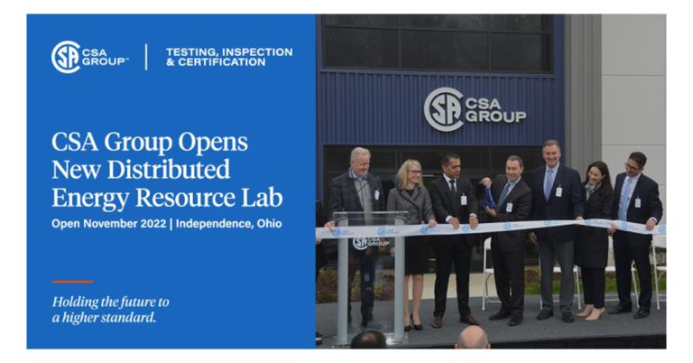 CSA Group Opens New Distributed Resource Lab