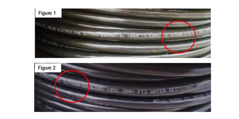 Noncompliant Cable Used on Edwards Signaling Magnetic Switches