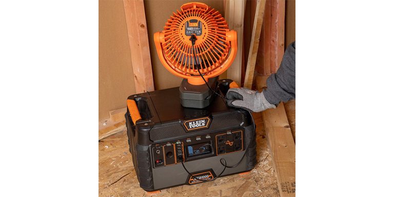 New Rechargeable Clamping Fan from Klein Tools® Brings Airflow Wherever Needed