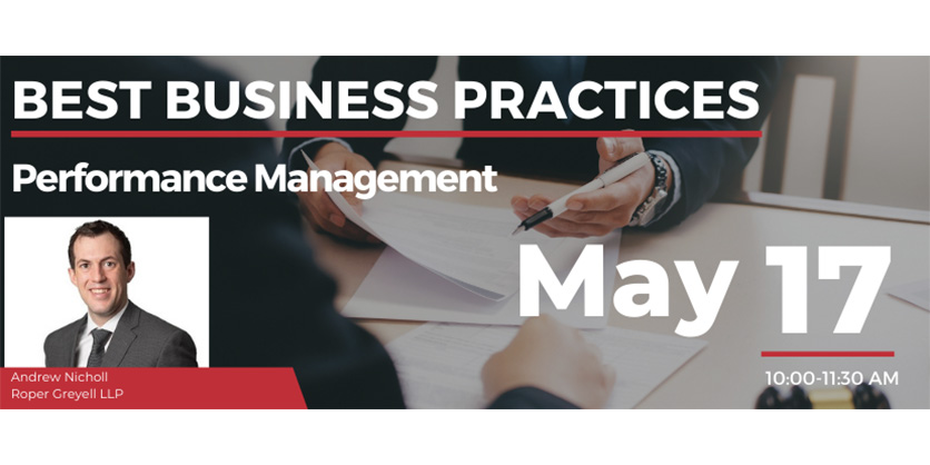 Best Business Practices: Performance Management – May 17 Presented by ECABC