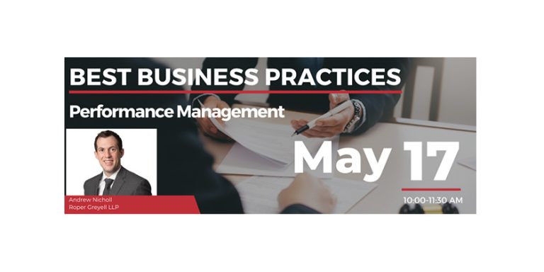 Best Business Practices: Performance Management – May 17 Presented by ECABC