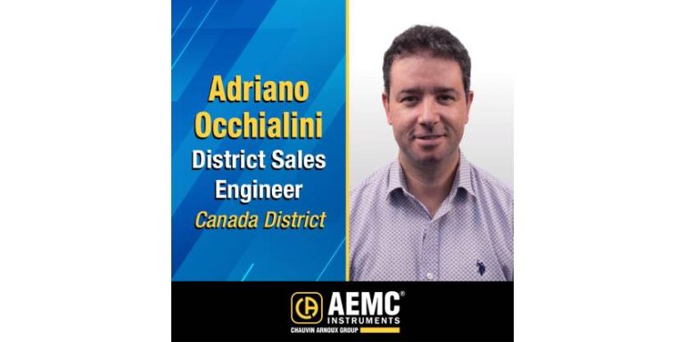 Adriano Occhialini joins AEMC® Instruments as the New District Sales Engineer in Canada
