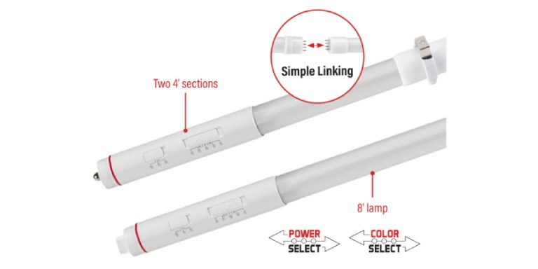 Keystone Introduces Innovative 8-foot LED Tubes with Power & Color Select