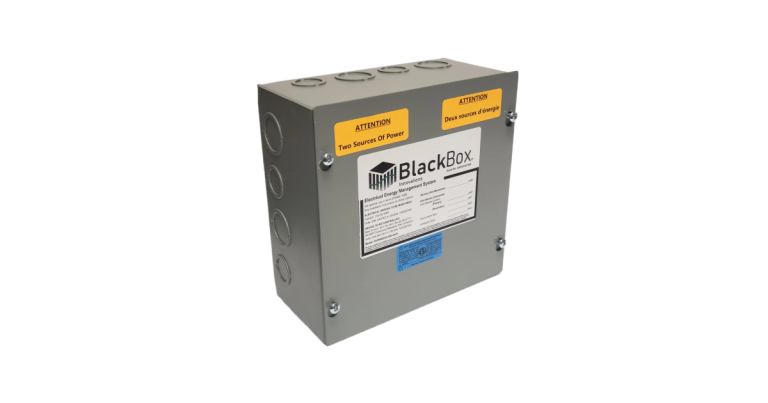 Black Box Dual Energy Manager for Service Sizes 125A – 200A, and up to TWO End Devices