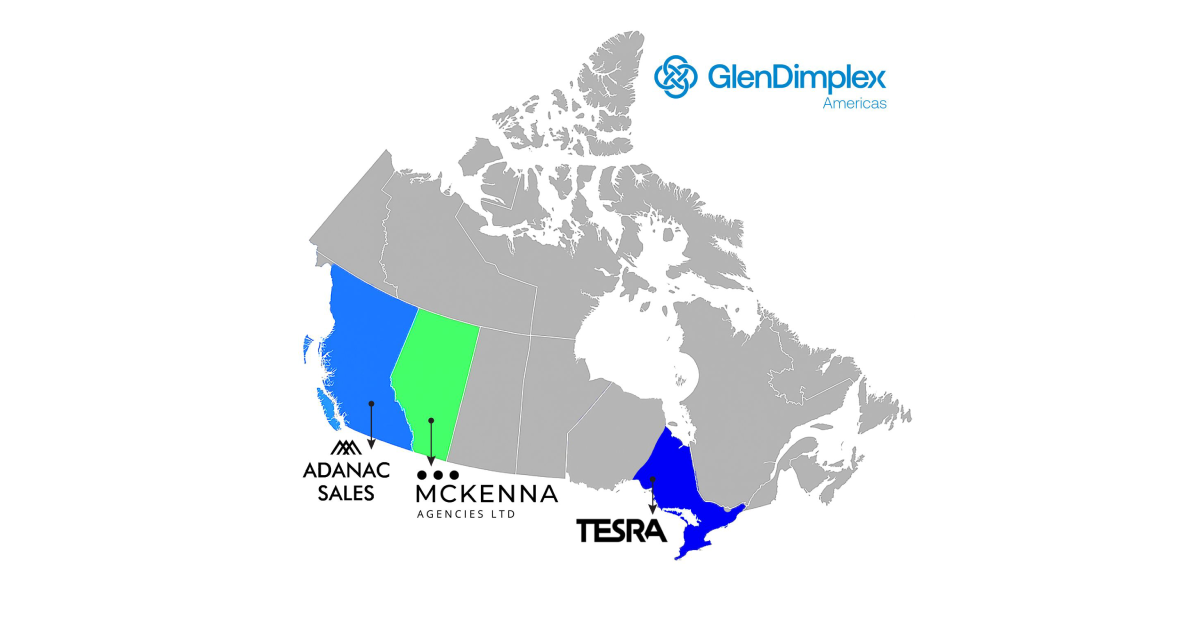 Glen Dimplex Americas Announces New Agency Partnerships in BC, Alberta, and Ontario