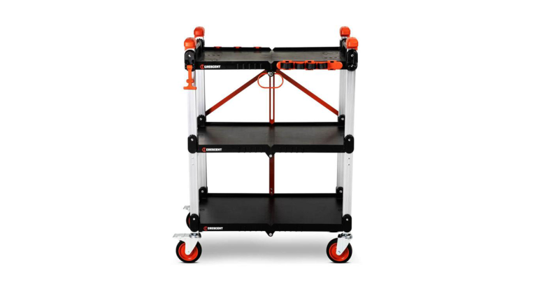 Crescent SITERUNNER 3 Shelf Folding Jobsite Cart