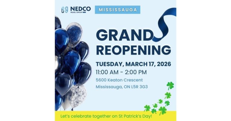 Nedco Mississauga Announces Grand Reopening on St. Patrick’s Day