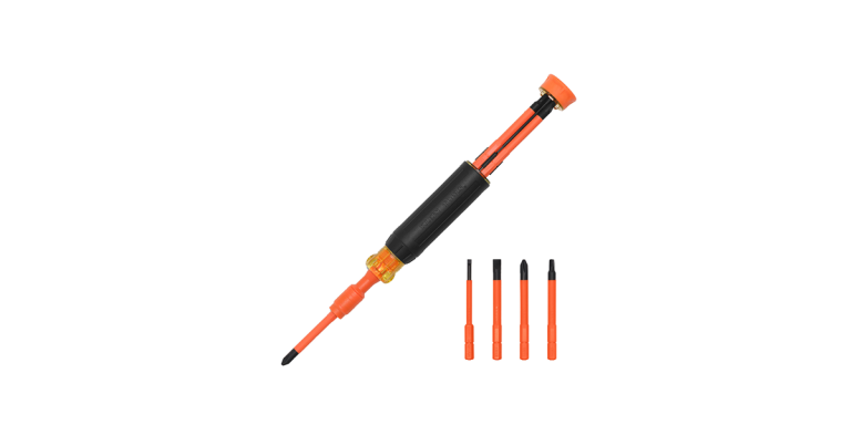 Klein Tools 4-in-1 Insulated Auto-Lock Screwdriver