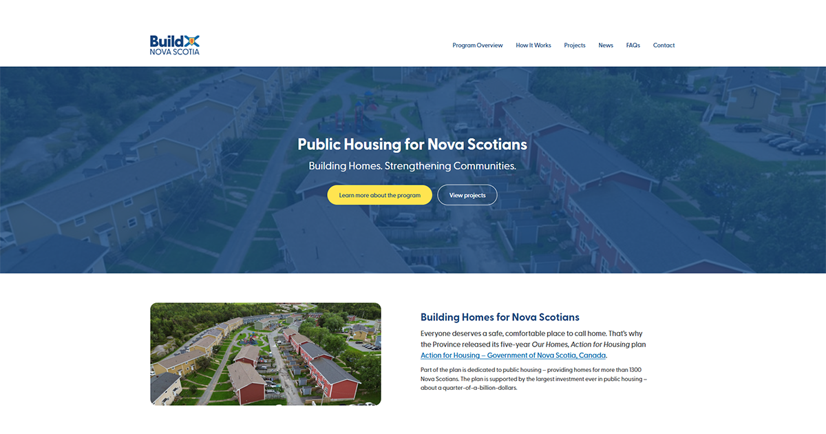 Nova Scotia Launches Public Housing Website