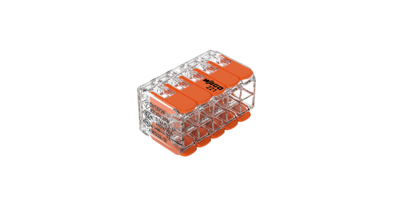 Wago 221 Series Splicing Connector with Levers for All Conductor Types