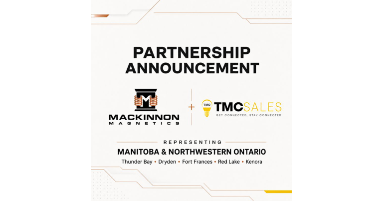 MacKinnon Magnetics Announces Partnership with TMC Sales in Manitoba and Northwestern Ontario