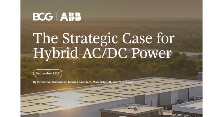 New ABB and BCG Report Highlights Growing Role of Direct Current Technologies in Future Power Systems