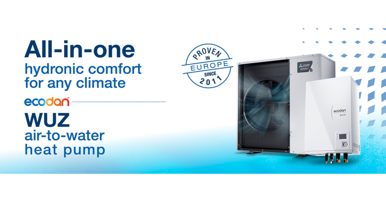 Mitsubishi Electric Announces Comprehensive Warranty Coverage for Ecodan WUZ, Its Newest Air-to-Water Heat Pump Solution